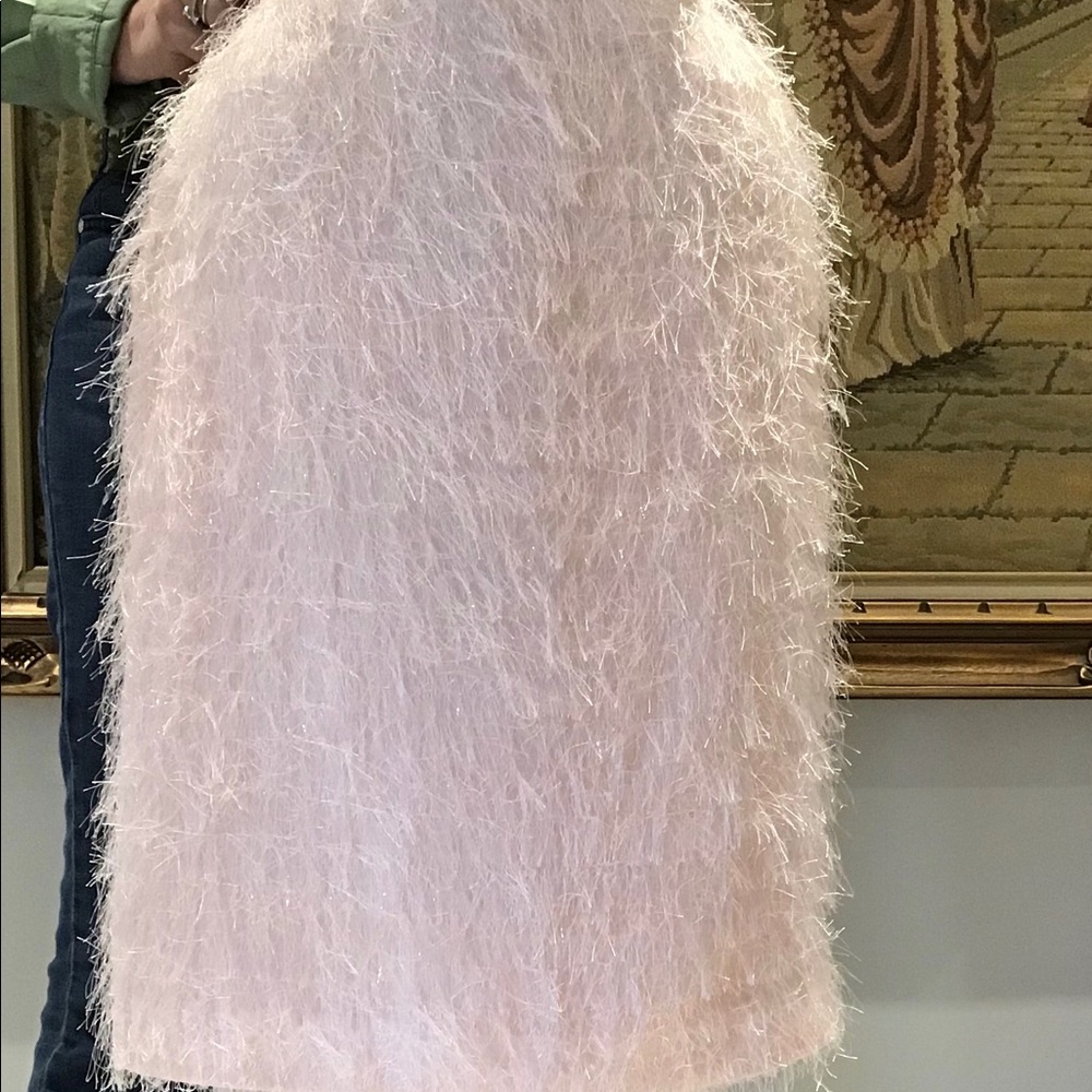 Banana Republic pastel pink fuzzy skirt
